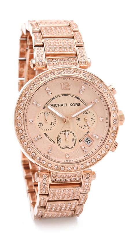 michael kors uhr parker rose gold|michael kors parker rose goldtone.